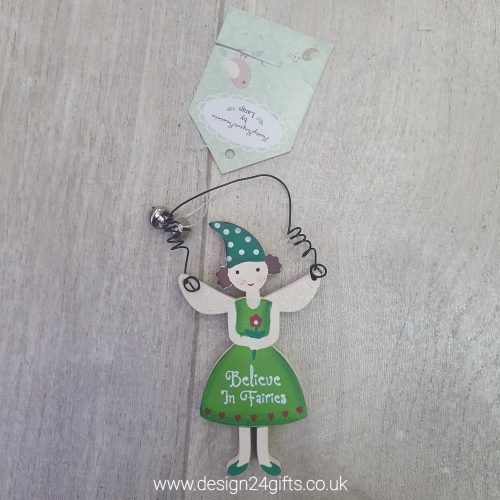 'Believe In Fairies' Small Woodland Fairy Hanging Plaque - Langs