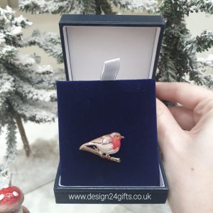 Rodney Holman Robin Brooch in Gift Box