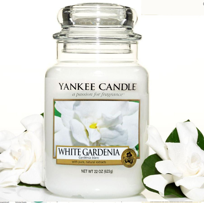 White Gardenia Yankee Candle Large Jar, 623g Fox and Lantern