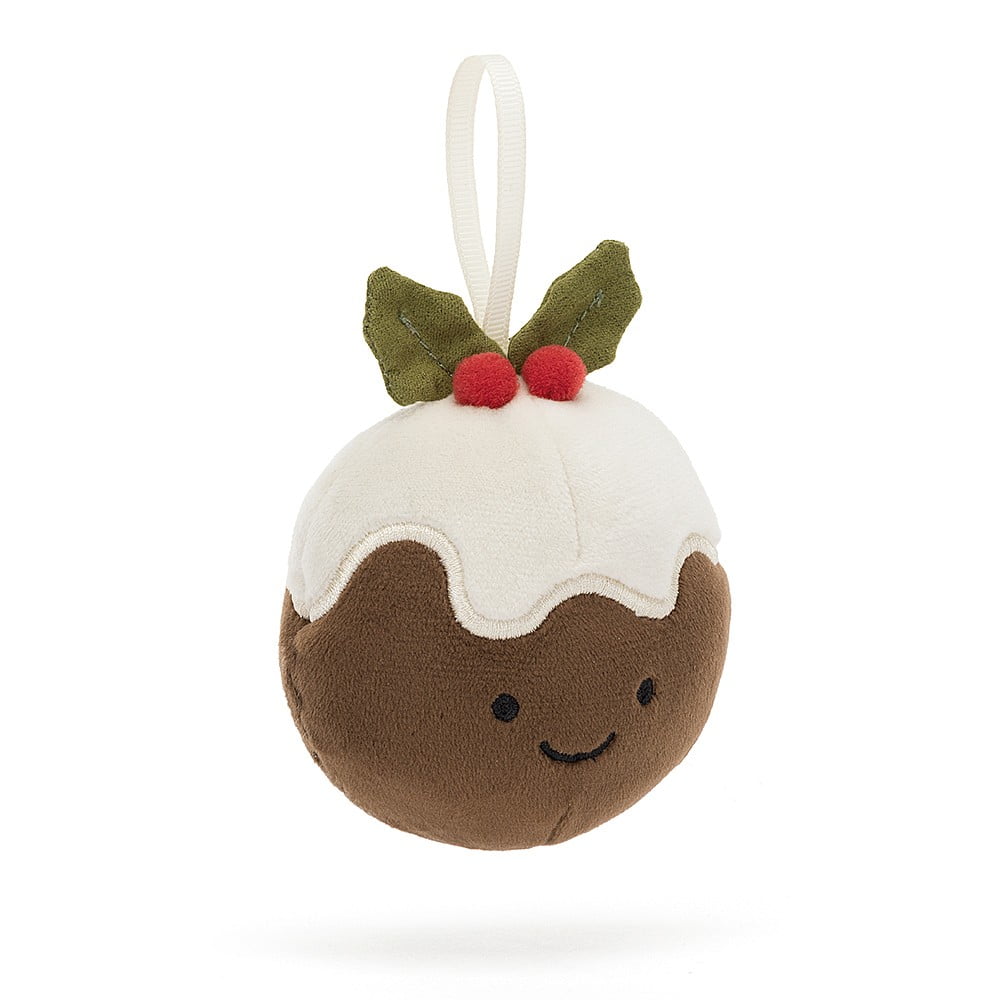 Jellycat Festive Folly Christmas Pudding - 7x7cm